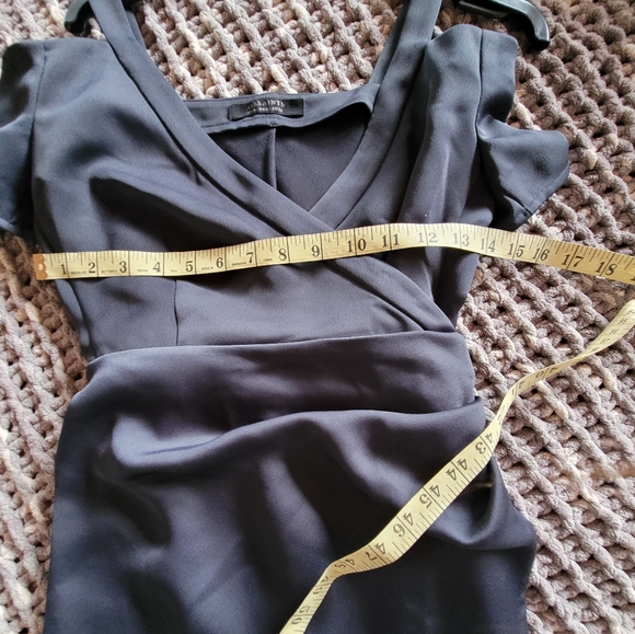 AllSaints Cadia Cold Open Shoulder Wrap Dress, size US 0 - Picture 8 of 8